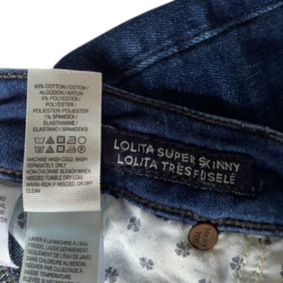 Lucky Brand Lolita super skinny blue denim jeans size 6 - Picture 6 of 6